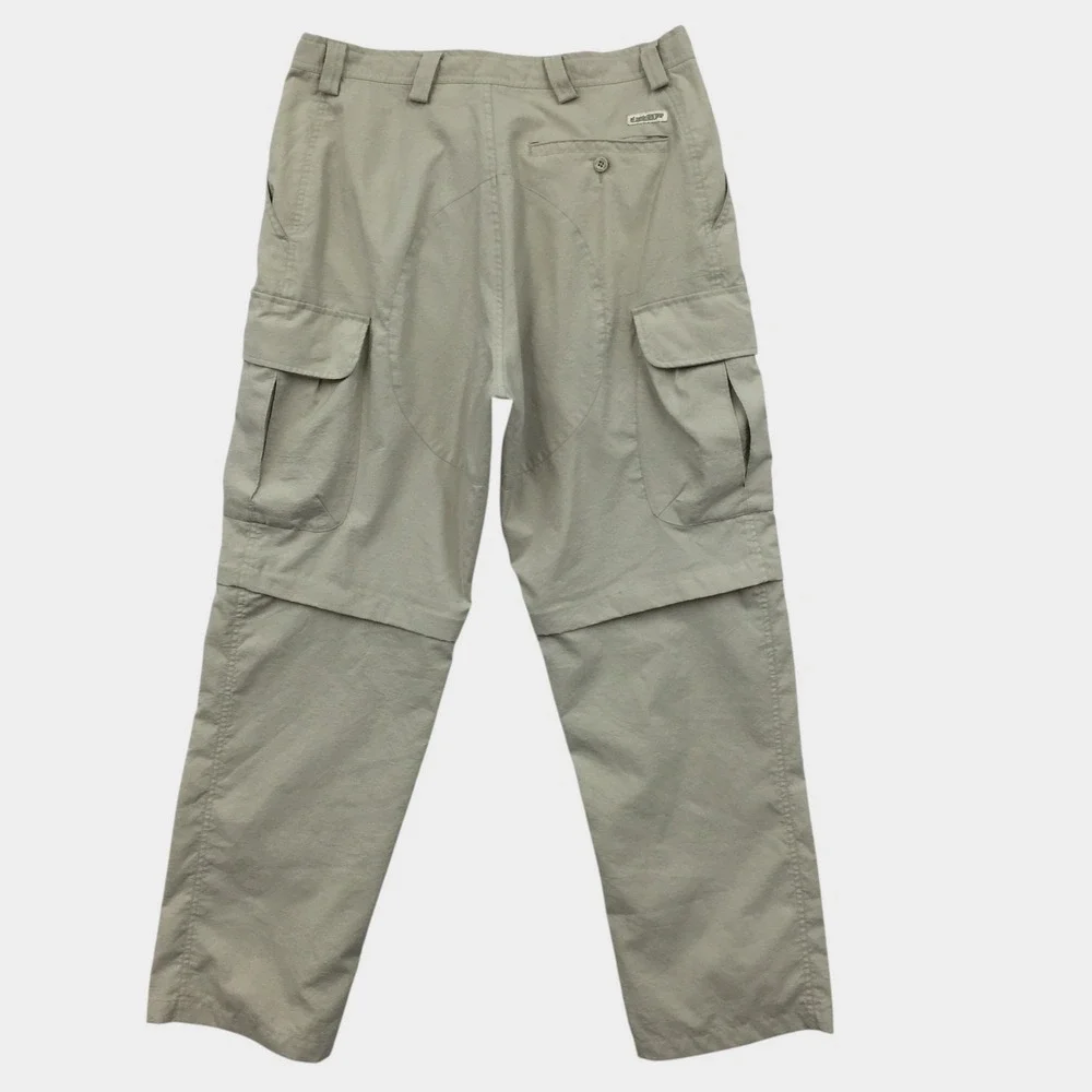 VINTAGE Nike ACG Mens Convertible Cargo Pants Beige Hiking Outdoor Size 34 M